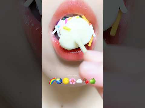 Gummy Ball Chocolate Kohakutou Asmr Eating Emoji Food ☁️🌸🍫 #meoasmr #mukbang #satisfying #asmr