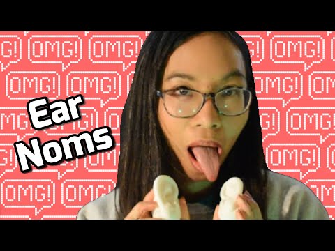 ASMR: Ear Noms & Kisses 👂 (+ Tongue Fluttering)👄 [Binaural, No Talking]