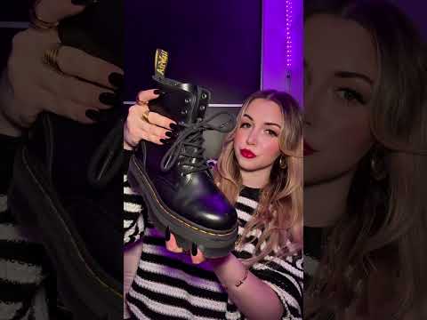 Leather boots ASMR ✨ #asmr #asmrcommunity #asmrsounds #leather #boots #tapping #zip #asmrvideo #fyp