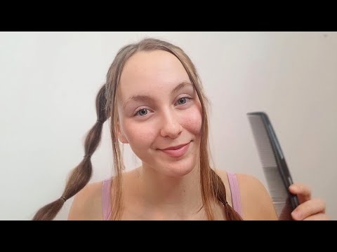 ASMR | The ✨️Popular Girl✨️ Does Your Hair In Class (whispering, personal attention)