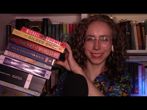 [ASMR] Huge Book Haul 📚🦕 11 New Books 📖 (whispered book triggers)