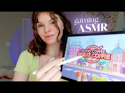 ASMR lets play good coffee great coffee ☕️ (ipad tapping sounds)