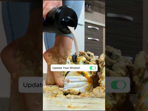 Crushing Food in Sneakers: Pea vs. Protein Milkshake! Oddly Satisfying ASMR