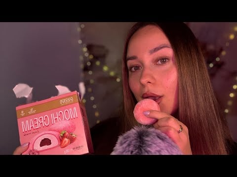 ASMR - Eating Strawberry Mochi Ice Cream (part 2)