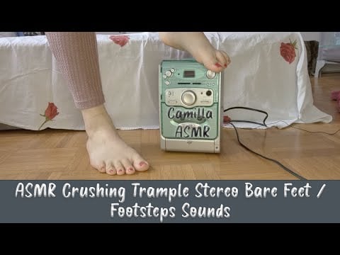 ASMR Crushing Trample Stereo Bare Feet / Footsteps Sounds