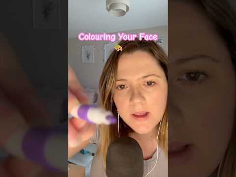 ASMR Colouring Your Face 🌈🎨#shorts