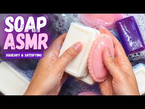 🧼 Satisfying Soap ASMR 🫧 Cutting, Scrubbing & Soapy Sounds