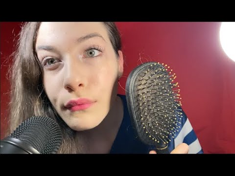 ASMR Hair Brushing & Tingly Hand Movements ♥️