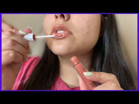 ASMR~ Whispering & Mouth Sounds | Lipgloss sounds  (Requested)