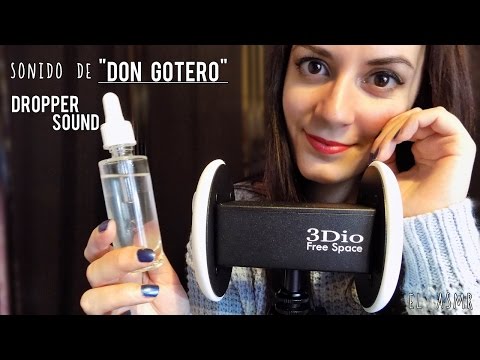 ♡ASMR español♡ Sonido de "DON GOTERO" y Susurros oído a oído| 3Dio Dropper sound