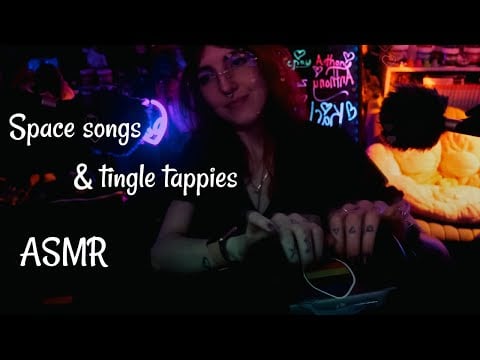 🎧 Space songs & tingle tappies (experimental singing & visuals) | ASMR 🎧