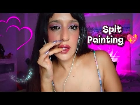 💦 ASMR Spit Painting 🎨 Susurros dulces y cuidado solo para ti. 