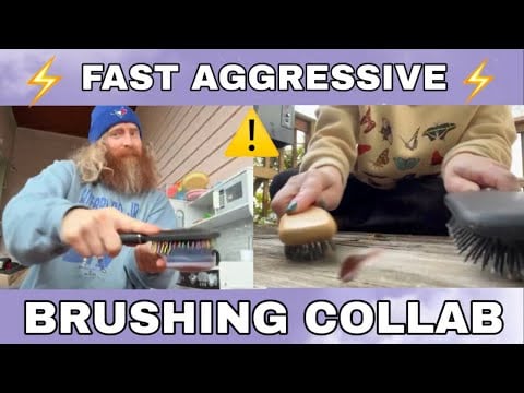 ASMR | ⚠️SUPER Fast Aggressive Lofi Brushing Collab with @ComeToRestASMR