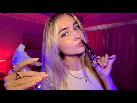 ASMR Nonverbal Haircut (Fast and Chaotic) 