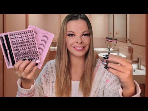 100 Ft-os műszempilla építés a suli mosdójában (Magyar ASMR)