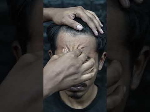 Intense Forehead Tapping And Head Scratching ASMR Massage #shorts