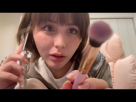 ASMR｜留学先で出会った友達が電話しながらあなたにメイクする ロールプレイ