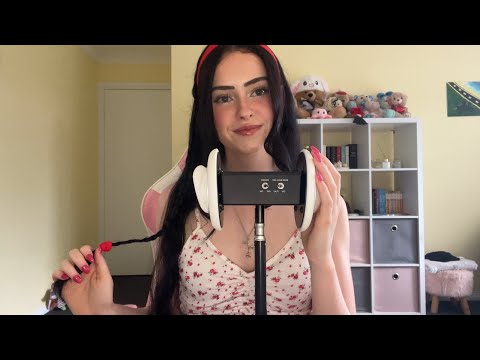 ASMR 3dio trigger assortment (mouth sounds, tapping, textured scratching, lid & liquid sounds) 🌹