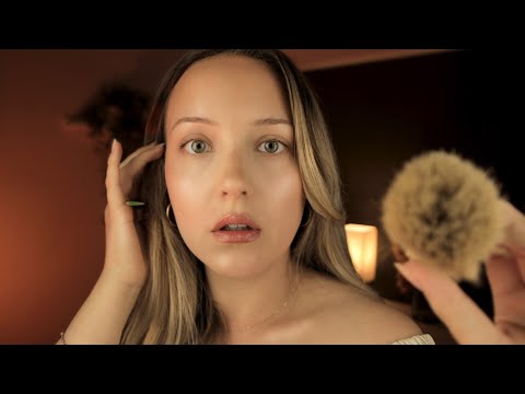 ASMR Gentle Face Adjusting, Face Brushing, Stop Start Face Touching, Concerned Examining