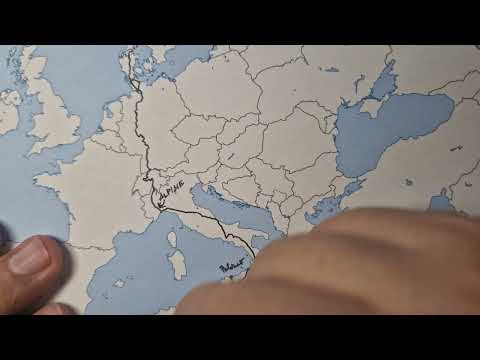 ASMR: Tracing The longest European Hiking & Biking Trails With Facts and Numbers | ASMR map tracing