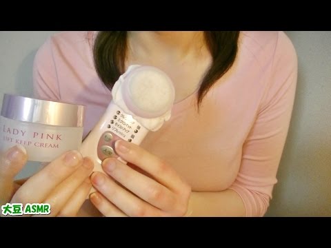 【ASMR】スキンケアとフェイスマッサージ(囁き) -Skin Care,Face Massage- Binaural【音フェチ】