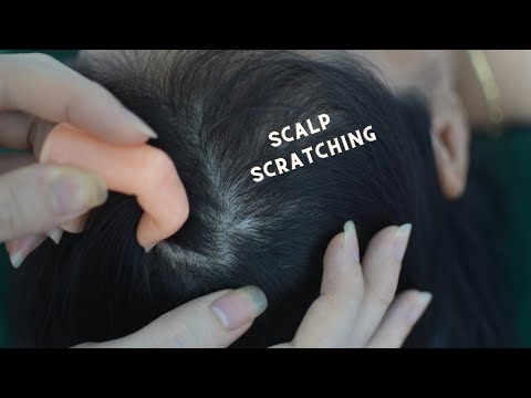 ASMR Scalp Scratching No Talking, Real Person Hair Parting, Hair Play, Sounds For Relieve Stress