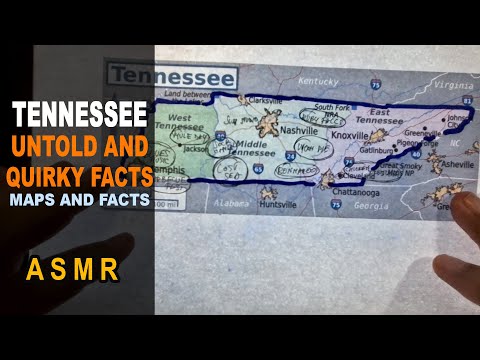ASMR: TENNESSEE - The Untold and Quirky FACTS | Map outline with facts | ASMR maps and Facts