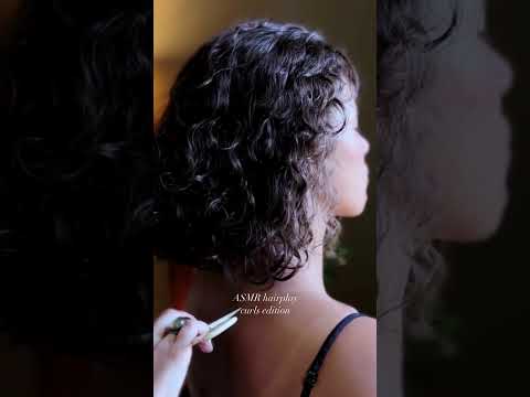 ASMR hairplay keeping the curls in tact #relax #hairplay