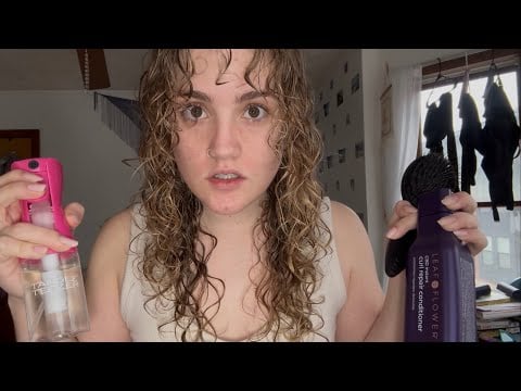 ASMR curly hair routine & telling u about the history of protesting in the US (it’s time to yell)