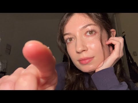 ASMR touching your face and talking to you (personal attention)