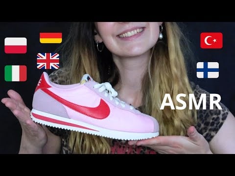 ASMR SHOE UNBOXING IN YOUR LANGUAGE 🇵🇱🇫🇮🇮🇹🇬🇧🇹🇷🇩🇪