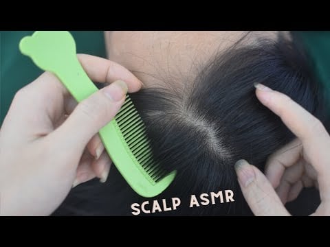 ASMR Real Person Head Scratching Sounds, Hair Parting And No Talking For Relieve Anxiety