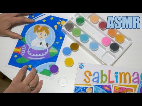 ASMR FR 🧑‍🎨 Relaxation et chuchotement ultra proche du micro avec du Sablimage