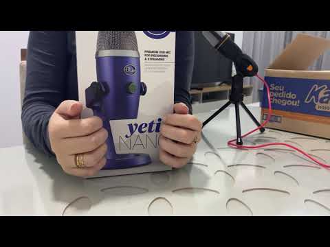 ASMR - Microfone novo (Unboxing Blue Yeti Nano) #blueyeti #unboxing #microfones #asmr