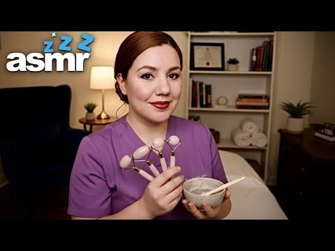 ASMR Most DETAILED Facial Spa Roleplay | Crinkle Shirt and Personal Atention