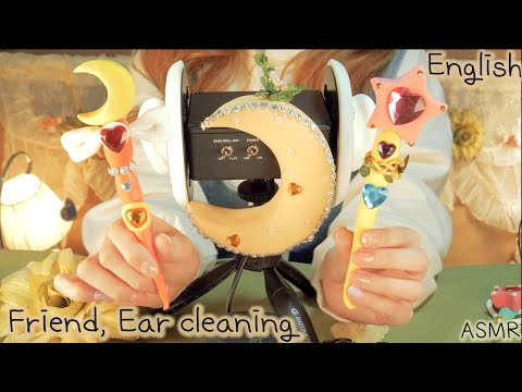 ASMR Friend, Ear cleaning(English) | Sailor Moon Ear picks | Ear scratching, Ear drum 친구야, 귀파줄게