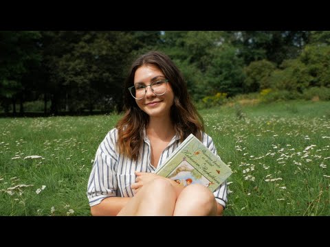 ASMR W PARKU 🌼 czytanie Kubusia Puchatka 🌼 dźwięki natury, bliski szept, przewracanie stron