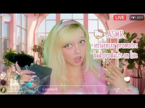 ASMR influencer promotes bad products on live stream📱🛍️ (fast and aggressive) 