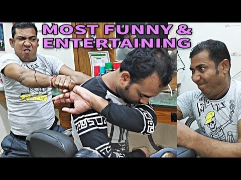 SWAG & Attitude special head massage and neck cracking by Asim barber | Funny ASMR for Sleep