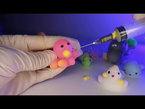 ASMR | Espremendo espinhas ~Mochi squishies ~ Sleep fast