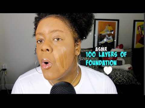 ASMR | 100 LAYERS OF FOUNDATION CHALLENGE ~