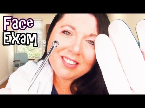 ASMR Dermatologist Roleplay (Face Exam, Gloves, Pimple Popping, Blackhead Extraction, Skincare)