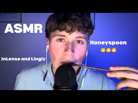 ASMR - Binaural Honey Spoon Mouth Sounds