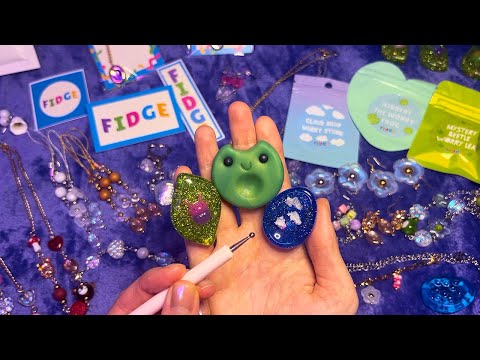 ASMR Handmade Fidgets Show and Tell (Whispered, Tracing)