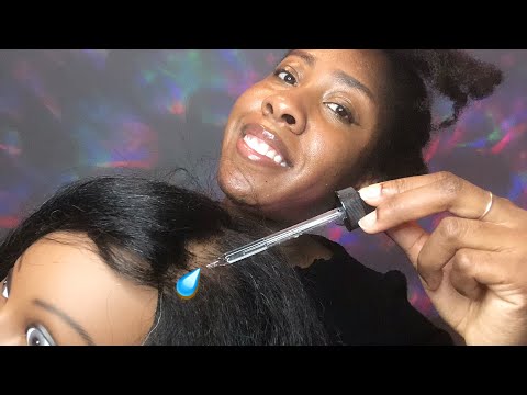 AGGRESSIVELY MOISTURIZING YOUR HAIR AND SCALP💥 (Hair And Spray Sounds)