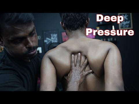 Deep Pressure ASMR Hardcore Back Body Massage By Strong Wrist Barber | Neck Cracking ASMR Massage