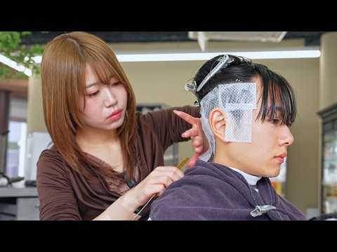 (ASMR) Authentic Korean Haircut in Sendai, Japan by a Skilled Female Stylist