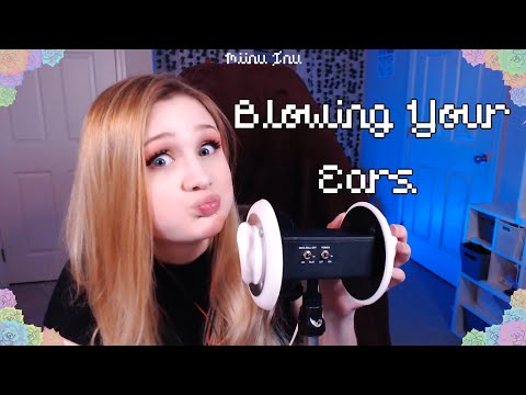 ASMR Ear Blowing tingles to fall asleep to