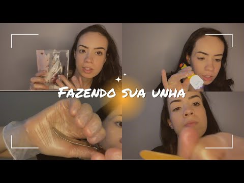 ASMR- MANICURE FAZENDO SUA UNHA