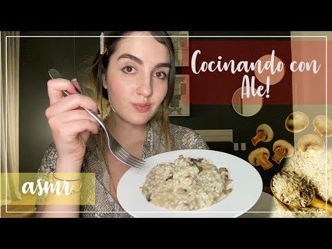 ASMR en español - COCINANDO y COMIENDO un RISOTTO de champiñones!